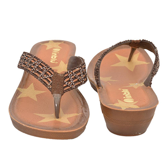 Inblu Women Slipper #SP53 - DARK BROWN