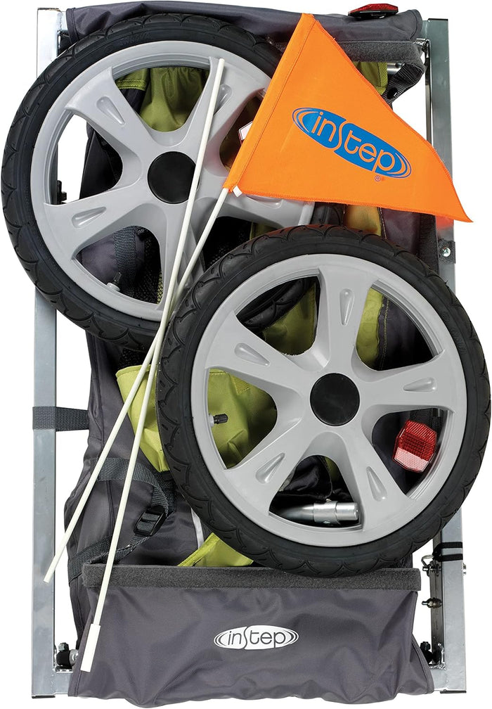Instep Sync And Take 2 Bike Trailer For Kids Single GreenGray