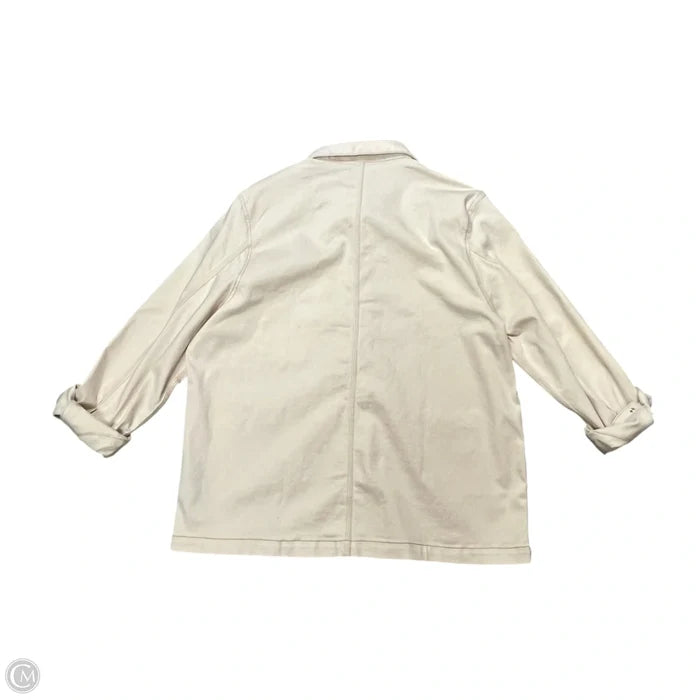 Jacket Denim By Well Worn In Cream Denim, Size: Xl