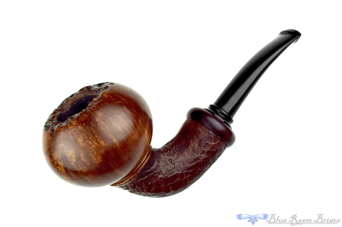 Blue Room Briars is proud to present this Jan Pietenpauw Pipe Bent Partial Blast Raised Tomato with Cocobolo and Plateau