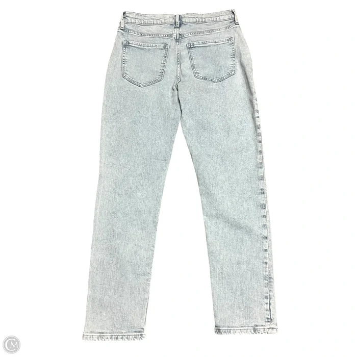 Jeans Straight By Banana Republic In Blue Denim, Size: 4