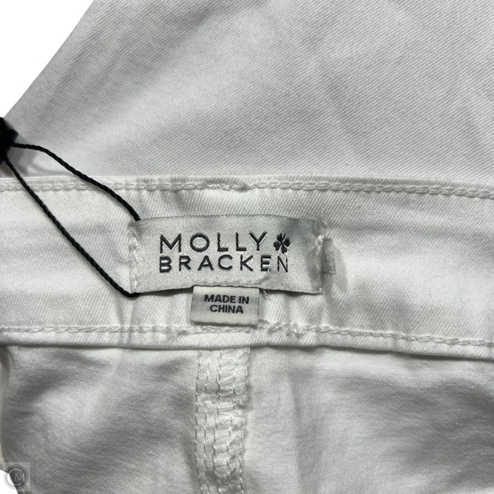 Jeans Wide Leg By Molly Bracken In White Denim, Size: 4