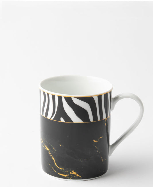 Jenna Clifford Serengeti Mug in a Box - Black & White