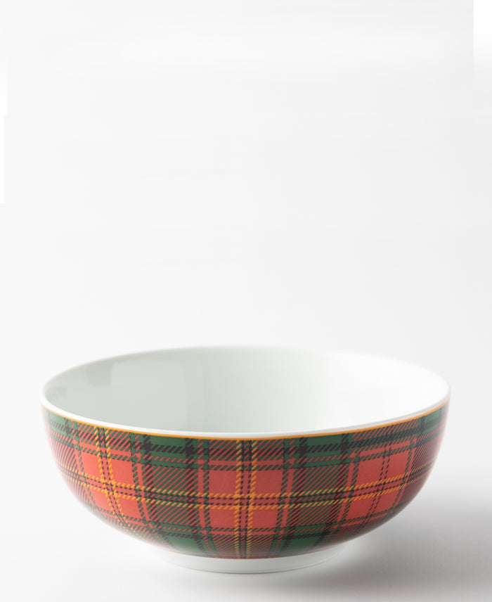 Jenna Clifford Tartan Cereal Bowl - Red