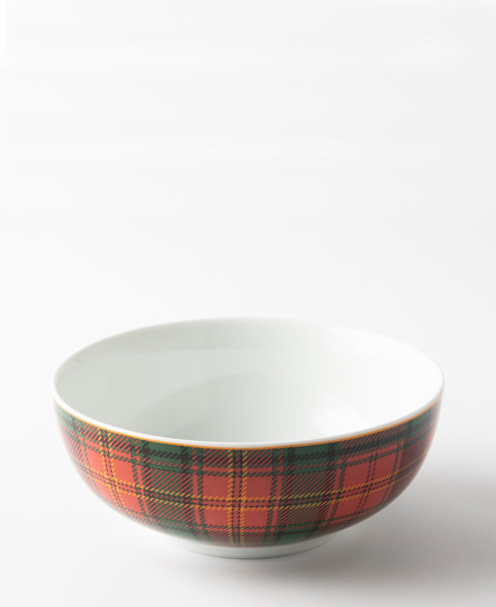 Jenna Clifford Tartan Cereal Bowl - Red