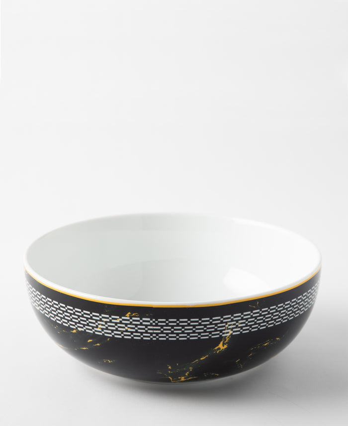 Jenna Clifford Zebra Salad Bowl - Black