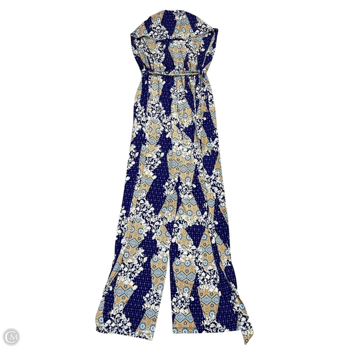 Jumpsuit By Veronica M In Blue & Tan, Size: S