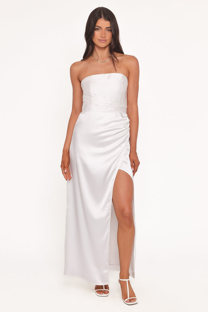 Petal and Pup USA DRESSES Kara Strapless Maxi Dress - White