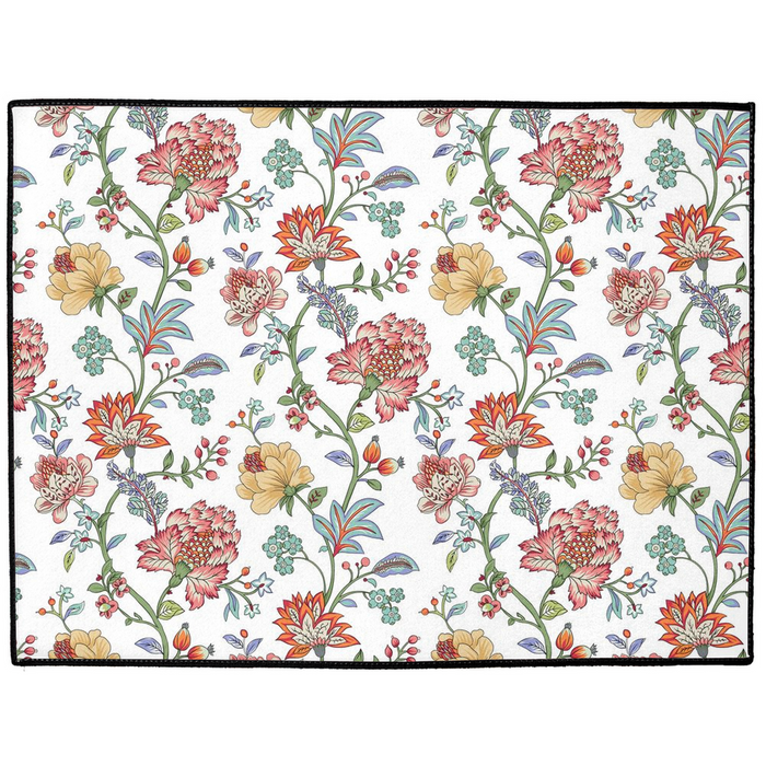 Kerala Chintz Indoor/Outdoor Floor Green Pink Floral