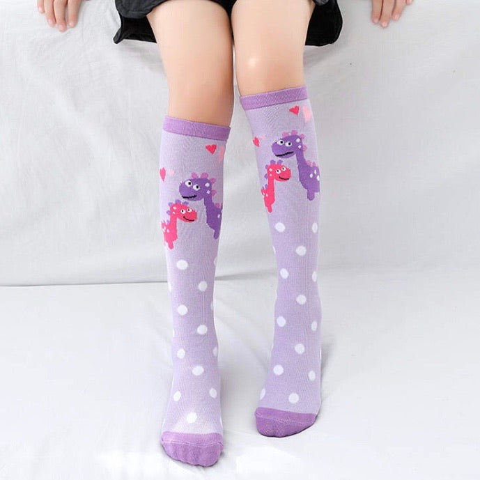 ❣️ Kids’ Socks: Dinosaurs Purple 🦕