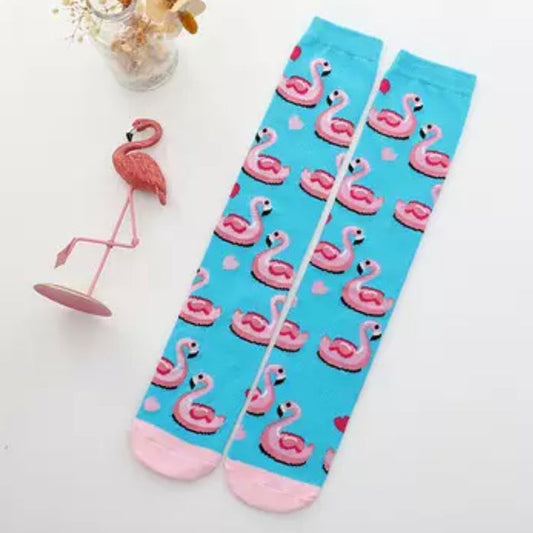❣️ Kids’ Socks: Flamingos Turquoise