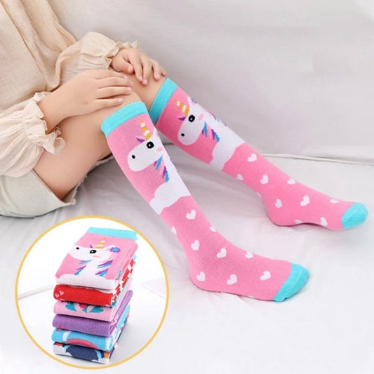 🩵 Kids’ Socks: Unicorn Pink Hearts