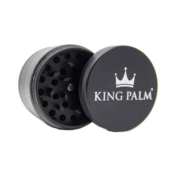 King Palm 62mm Black Ceramic Coated Herb Grinder