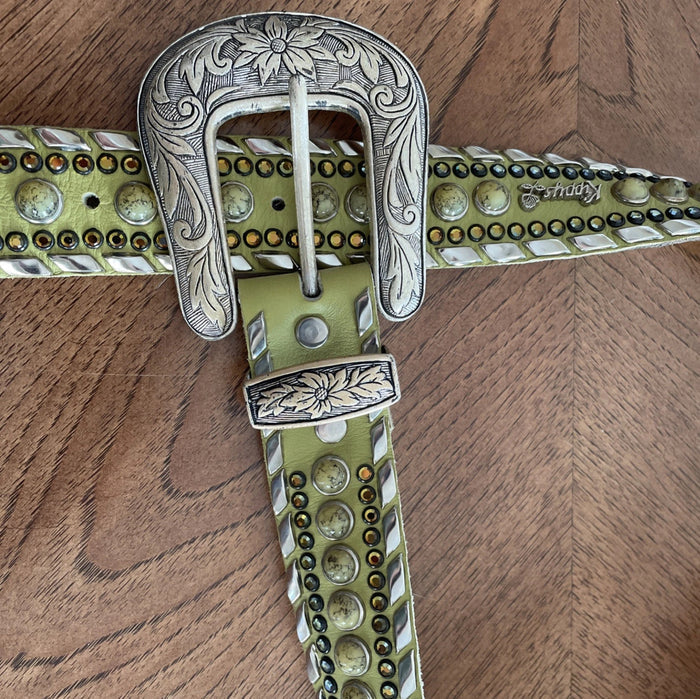 Kippys Green Swarovski Belt 34