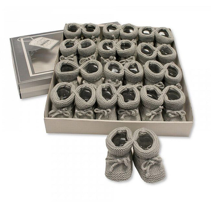 Knitted Tie-Up Baby Booties (0-3 Months) Bss-116-359