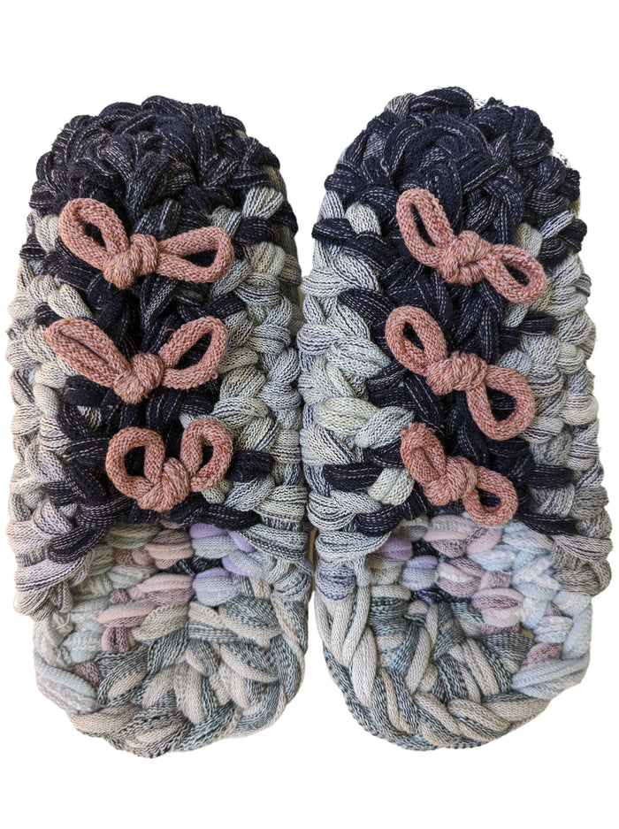 Large | Knit up-cycle slippers 2023-L17 [Large] - Heiwa Slipper