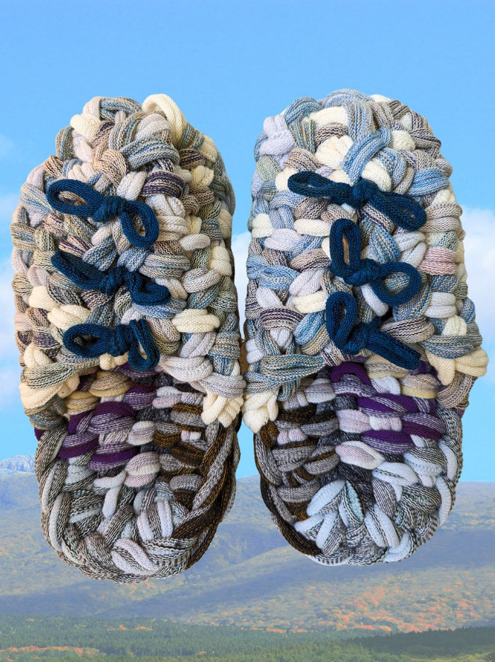 Large | Knit up-cycle slippers 2023-L18 [Large] - Heiwa Slipper
