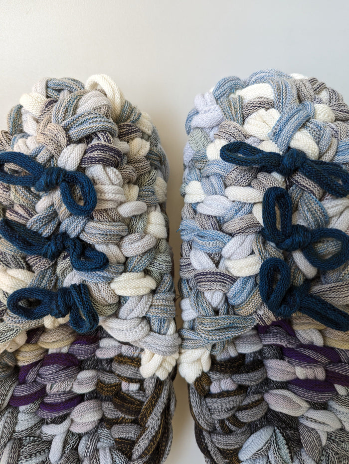Large | Knit up-cycle slippers 2023-L18 [Large] - Heiwa Slipper