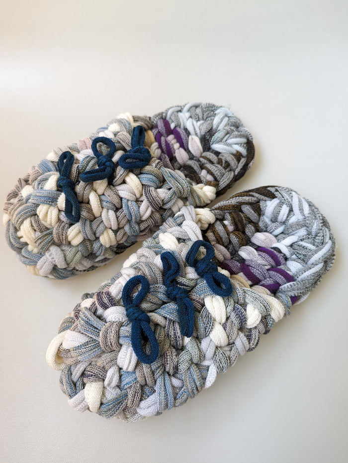 Large | Knit up-cycle slippers 2023-L18 [Large] - Heiwa Slipper