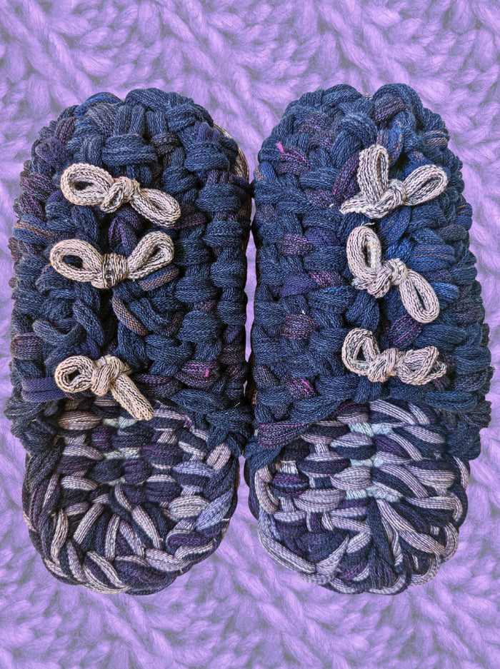 Large | Knit up-cycle slippers 2023-L22 [Large] - Heiwa Slipper