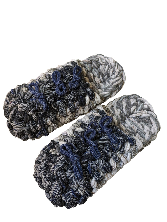 Large | Knit up-cycle slippers 2023-L31 [Large] - Heiwa Slipper