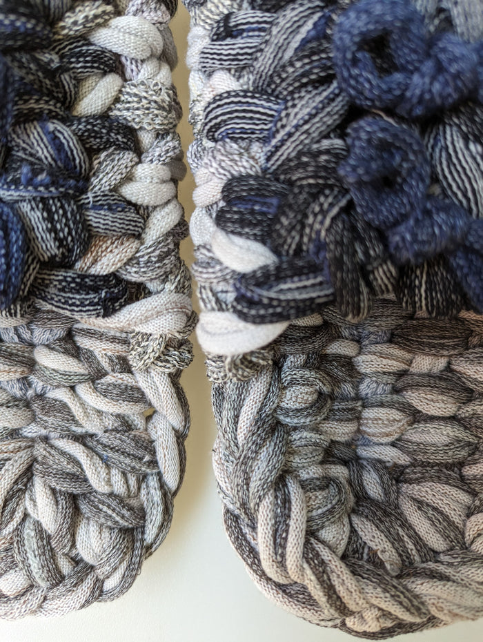 Large | Knit up-cycle slippers 2023-L31 [Large] - Heiwa Slipper