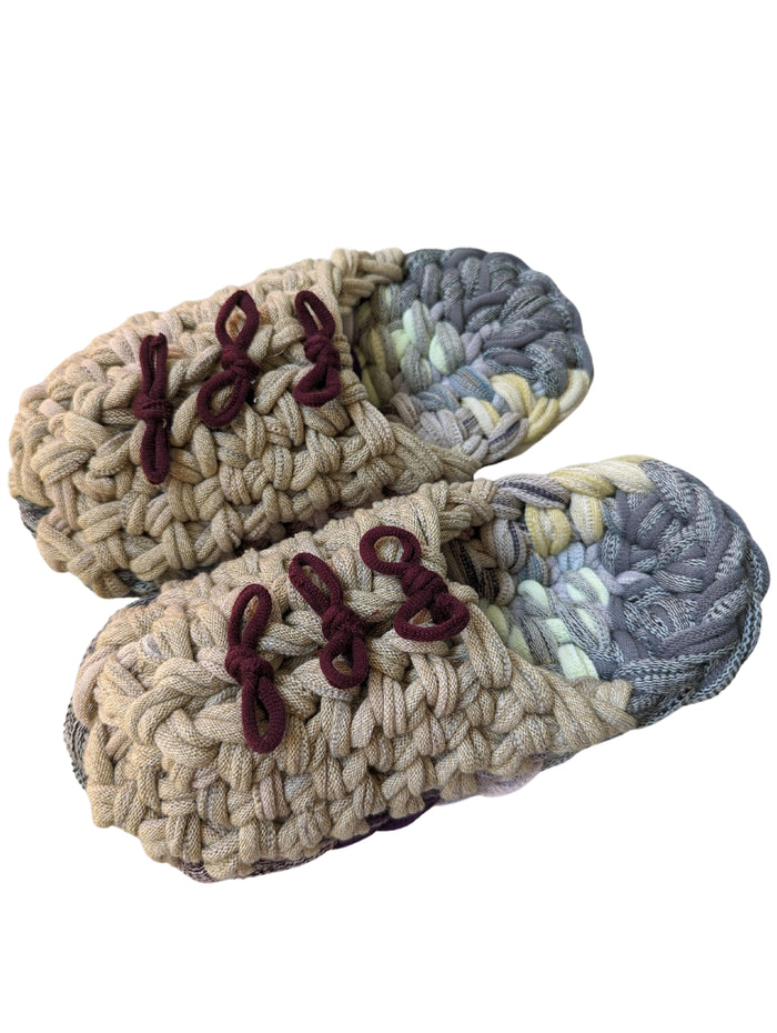 Large | Knit up-cycle slippers 2024-L64 [Large]