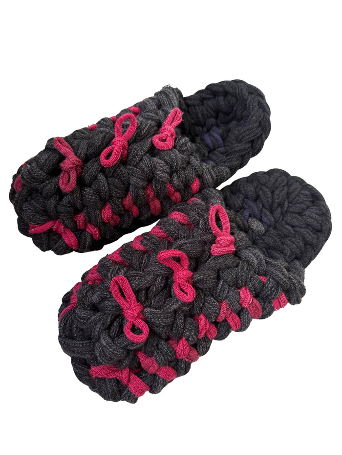 Large | Knit up-cycle slippers 2025-Large31 [Large]