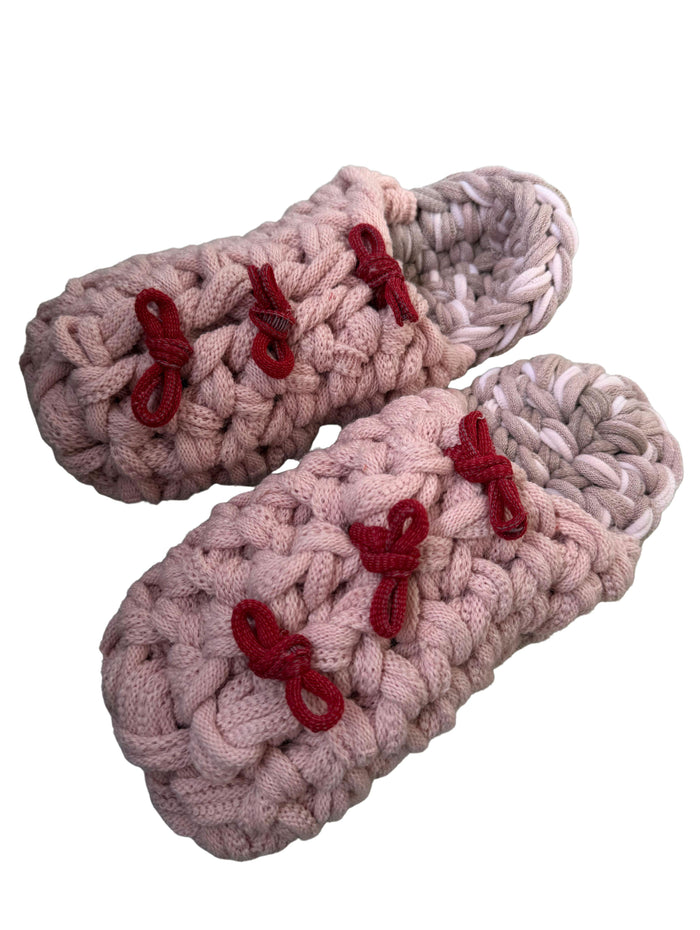 Large | Knit up-cycle slippers 2025-Large39 [Large] - Heiwa Slipper