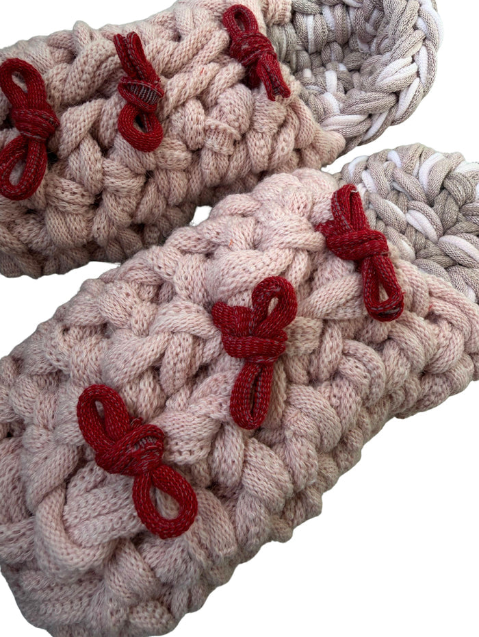 Large | Knit up-cycle slippers 2025-Large39 [Large] - Heiwa Slipper