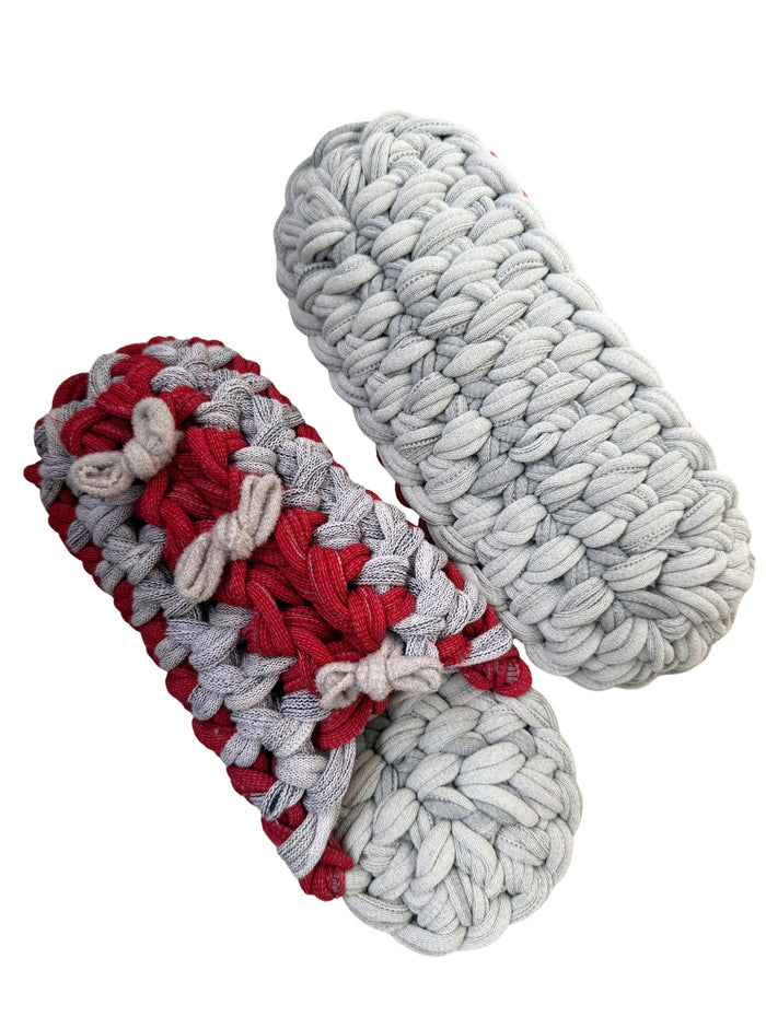 Large | Knit up-cycle slippers 2025-Large41 [Large] - Heiwa Slipper