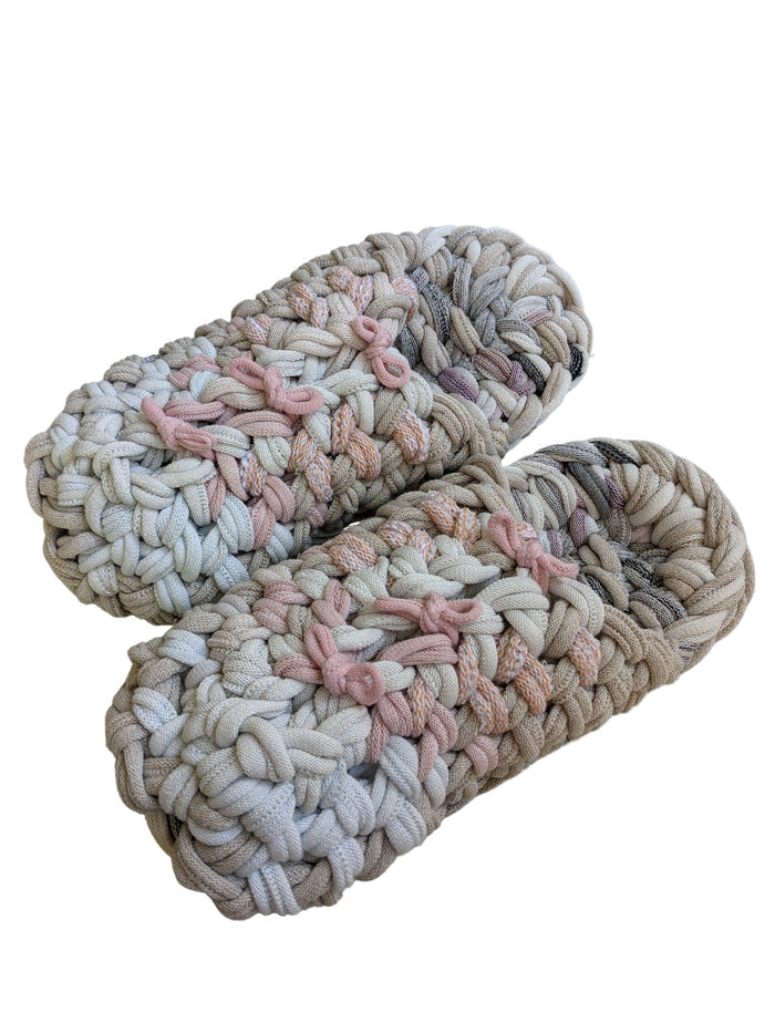 Large | Knit upcycle slippers 2021-L27 [Large] - Heiwa Slipper