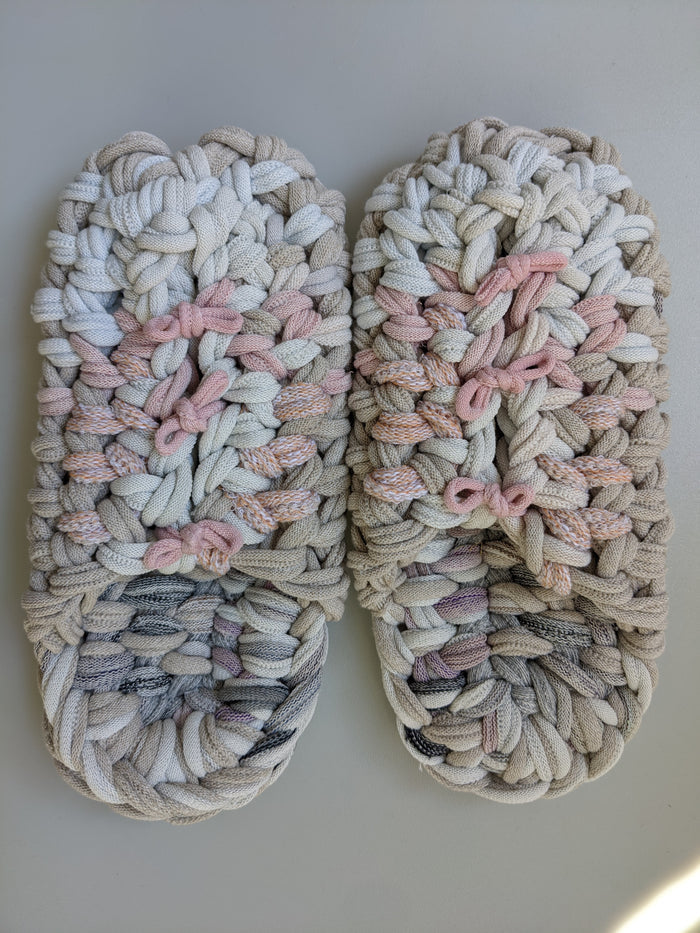 Large | Knit upcycle slippers 2021-L27 [Large] - Heiwa Slipper
