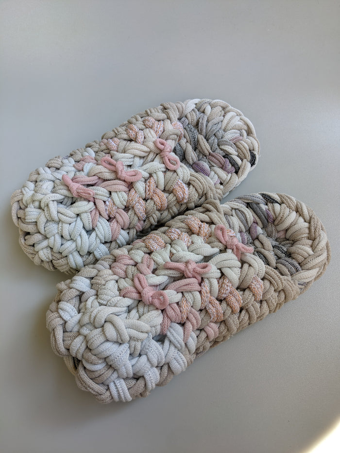 Large | Knit upcycle slippers 2021-L27 [Large] - Heiwa Slipper