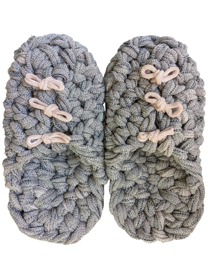 Large | Knit upcycle slippers 2021-L31 [Large] - Heiwa Slipper