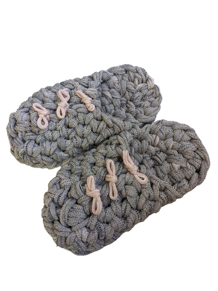 Large | Knit upcycle slippers 2021-L31 [Large] - Heiwa Slipper