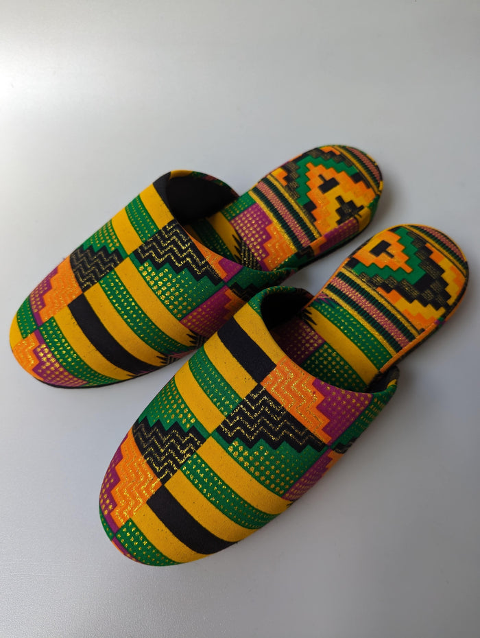 Large | Print Mix Slippers 2023AW-L04 lamé