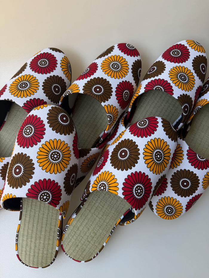 Large | Tatami Print Mix Slippers 2026SS-001 [Easy-care sole]