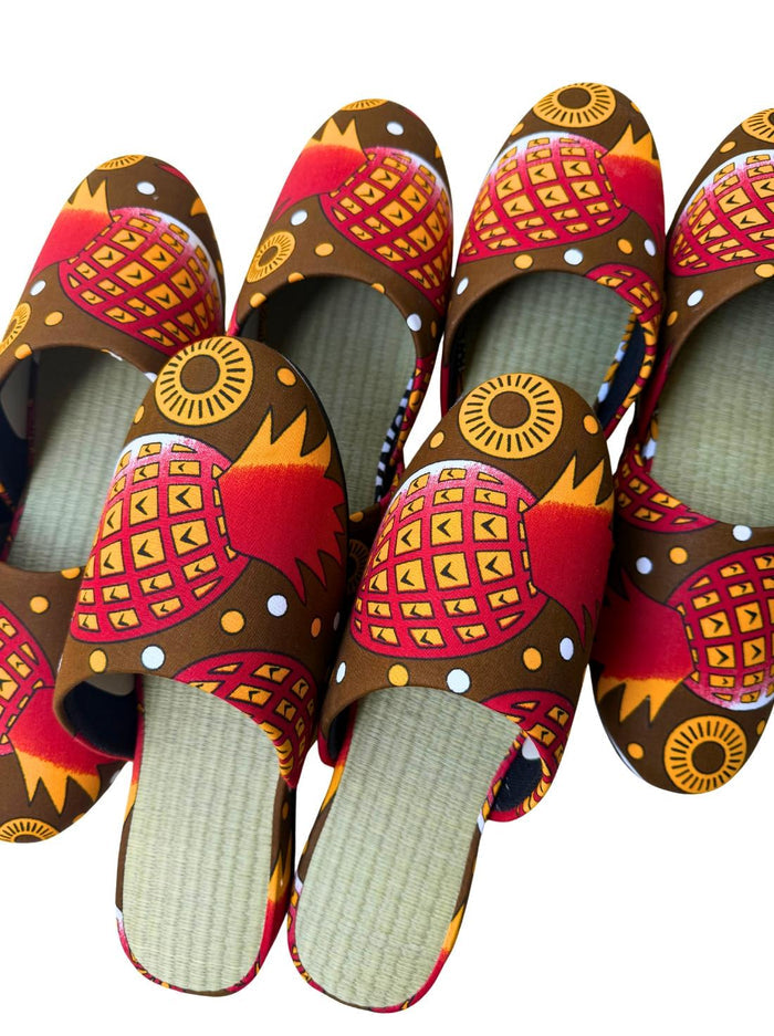 Large | Tatami Print Mix Slippers 2026SS-002 [Easy-care sole]