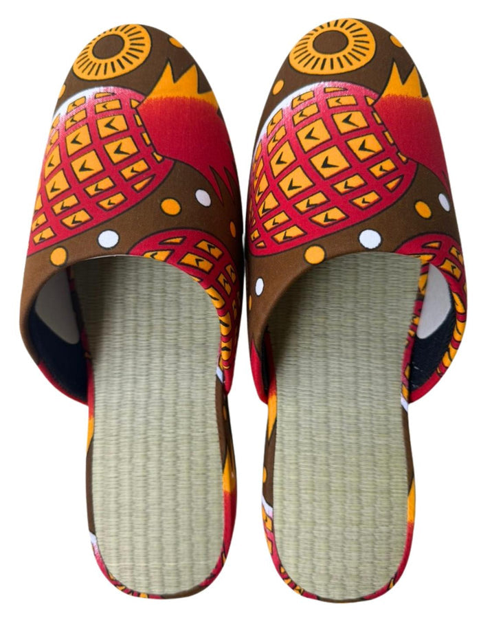 Large | Tatami Print Mix Slippers 2026SS-002 [Easy-care sole]