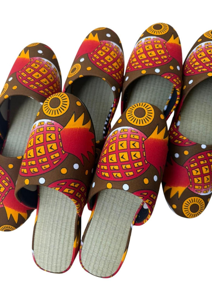 Large | Tatami Print Mix Slippers 2026SS-002 [Easy-care sole]