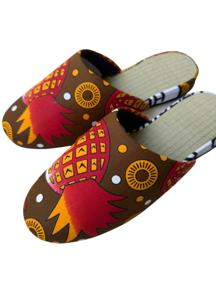 Large | Tatami Print Mix Slippers 2026SS-002 [Easy-care sole]
