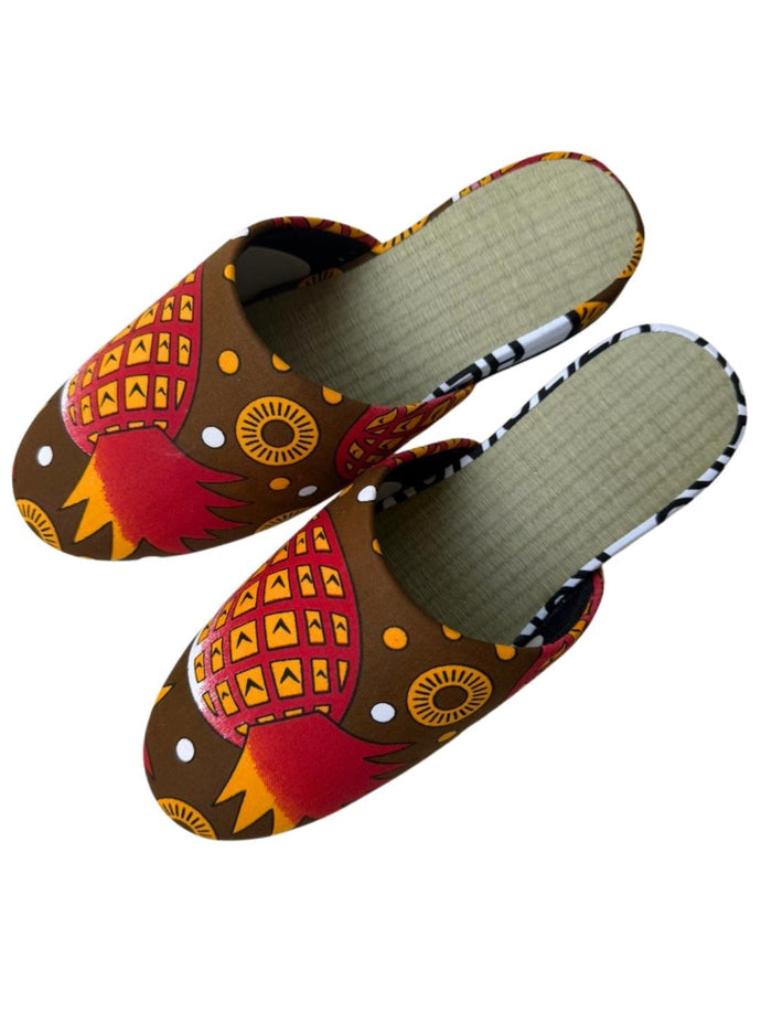 Large | Tatami Print Mix Slippers 2026SS-002 [Easy-care sole]