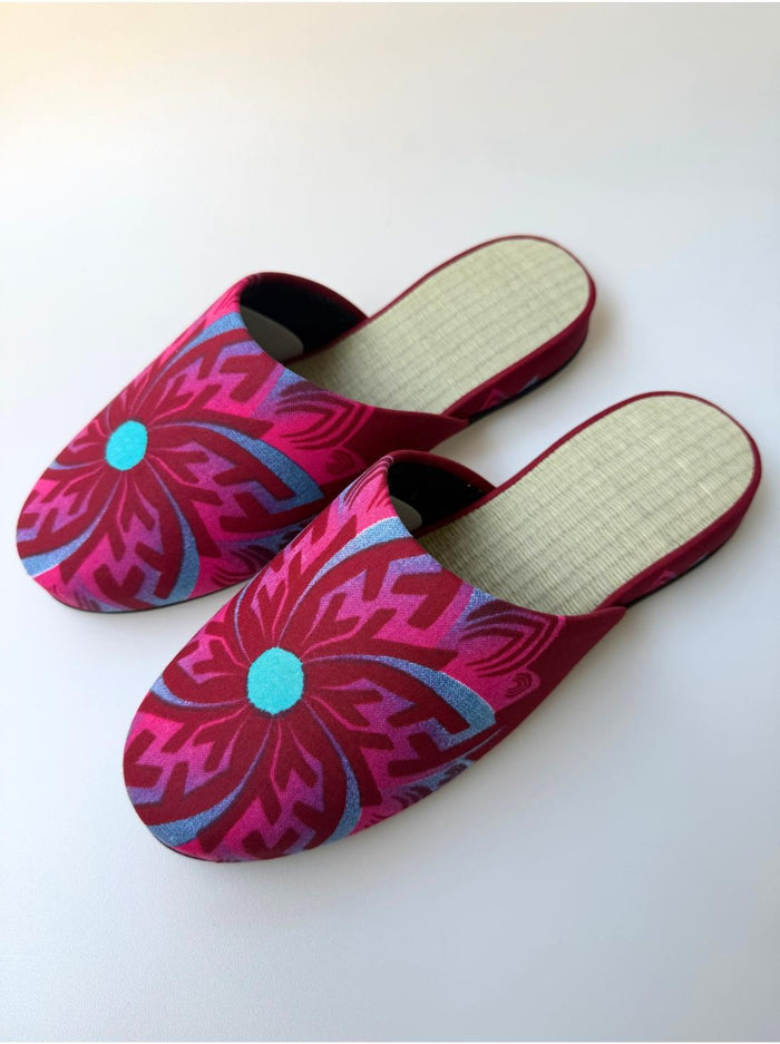 Large | Tatami Print Mix Slippers 2026SS-003 [Easy-care sole]