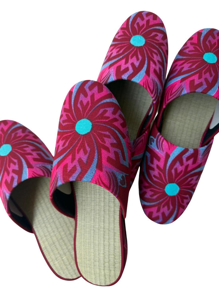 Large | Tatami Print Mix Slippers 2026SS-003 [Easy-care sole]