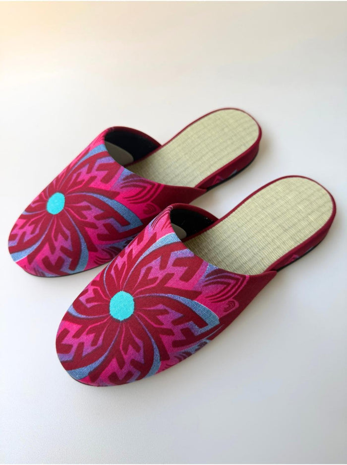 Large | Tatami Print Mix Slippers 2026SS-003 [Easy-care sole]