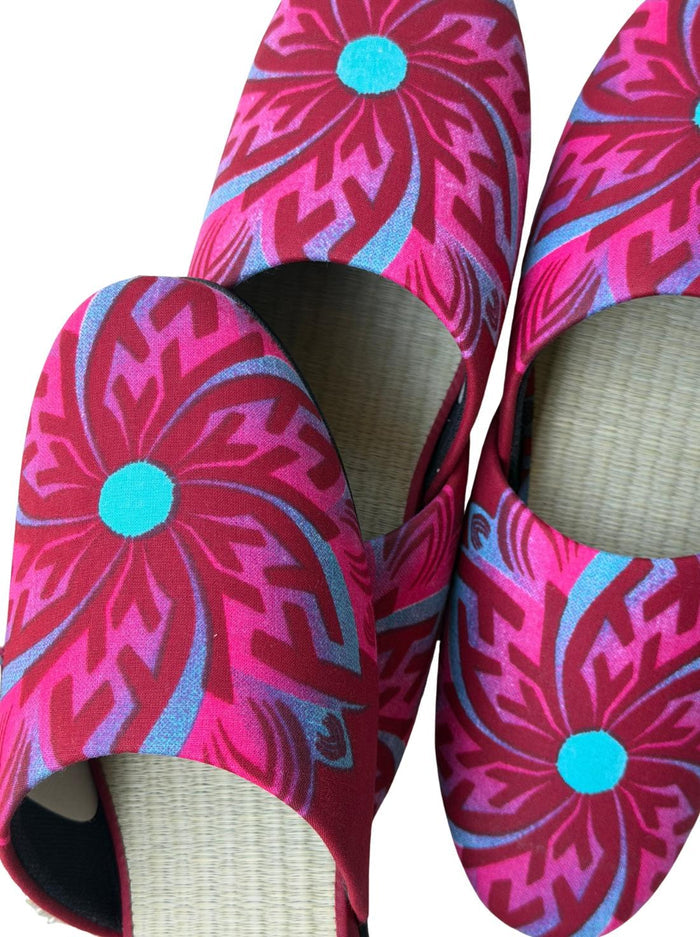 Large | Tatami Print Mix Slippers 2026SS-003 [Easy-care sole]