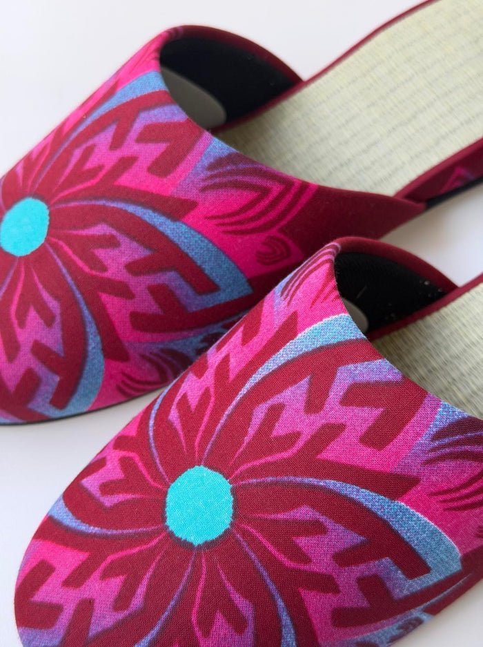 Large | Tatami Print Mix Slippers 2026SS-003 [Easy-care sole]