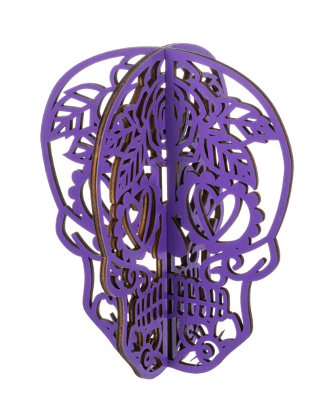 Laser Cut Skull 8"h (3 colors)