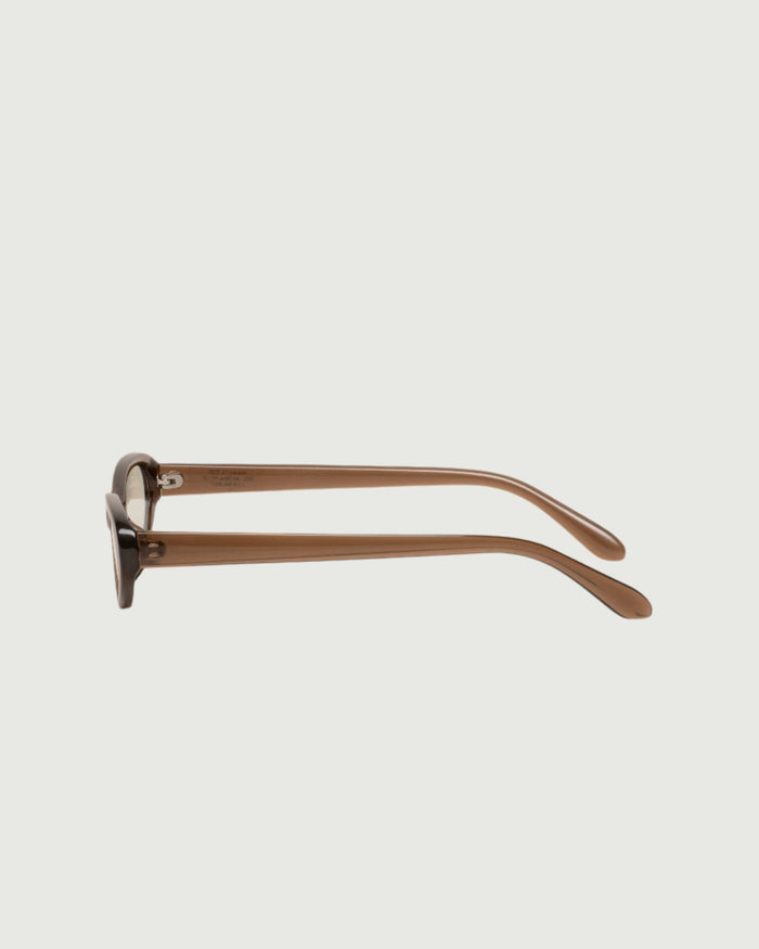 Walnut::Leia Eyeglasses cateye Brown recycled polyester side